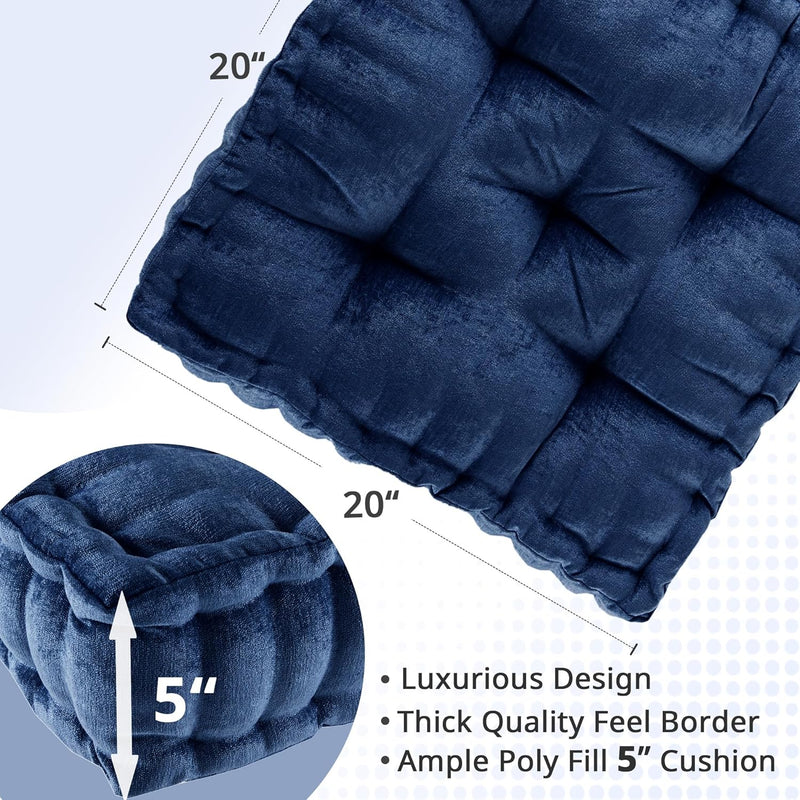 Grote Chenille Vloerkussen voor Meditatie & Yoga