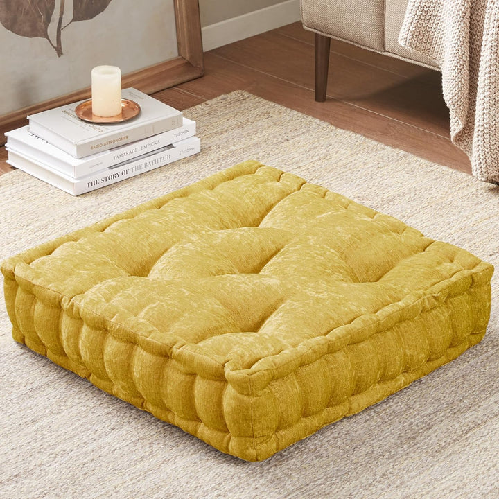 Grote Chenille Vloerkussen voor Meditatie & Yoga