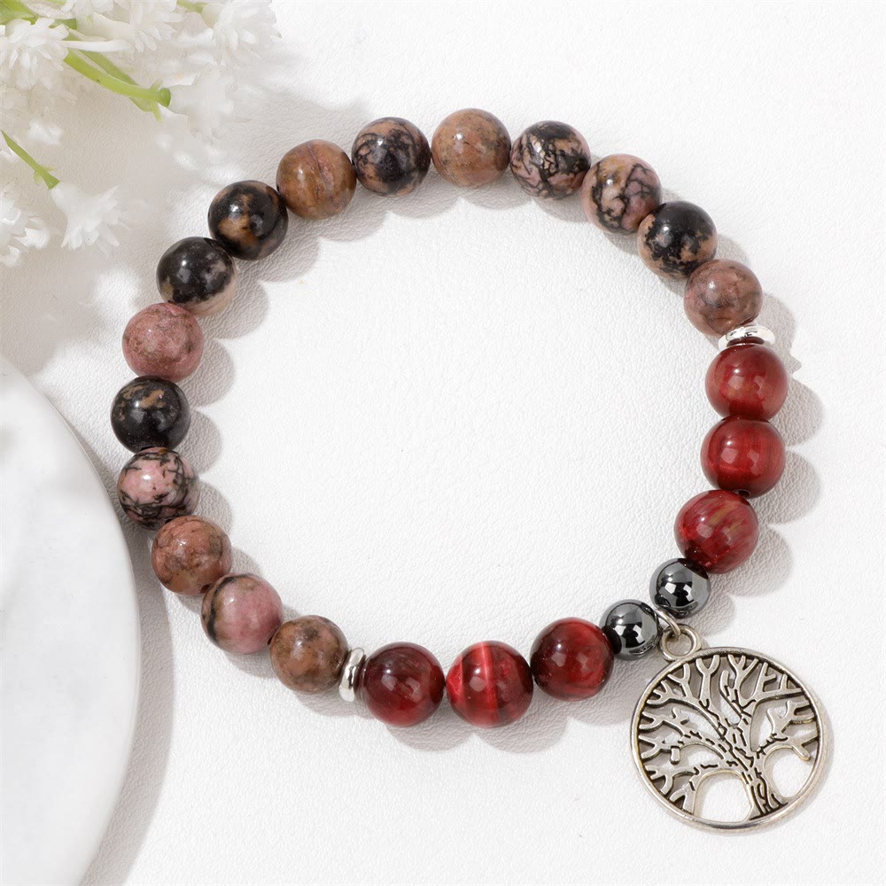 Natuurlijk Kristal Levensboom Armband - Mila