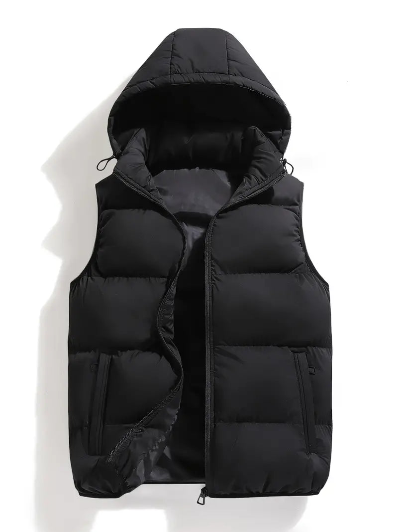 Duurzame Gewatteerde Heren Bodywarmer met Capuchon – Leonardo