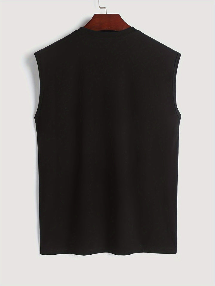 Koszula męska bez rękawów z bawełny z nadrukiem ptaków - Noah