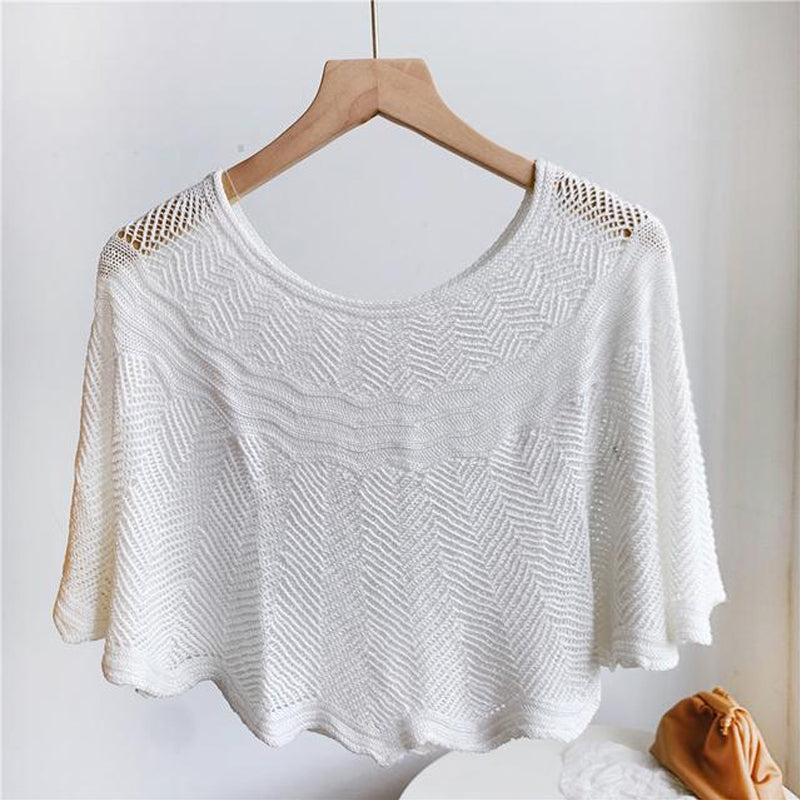 Dames IJszijden Sjaal met Brei & UV-bescherming – Amira