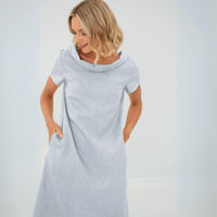Linnen Zomerjurk met Midi-Lengte – Fenna