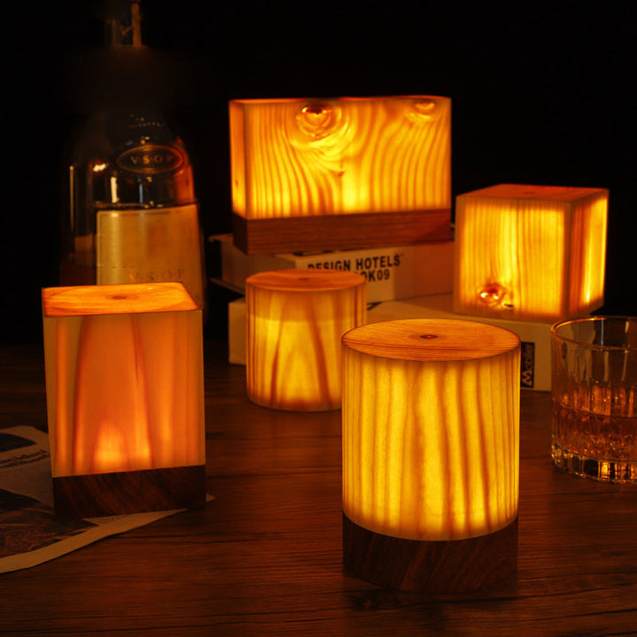 Stijlvolle LED Tafellamp - WoodGlow
