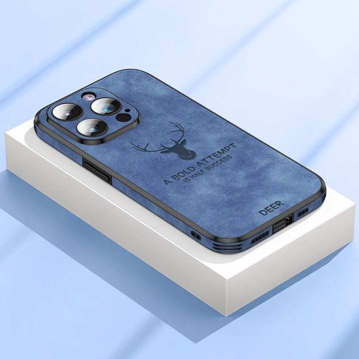 Luxe Hertenleren iPhone Hoes - Veltro