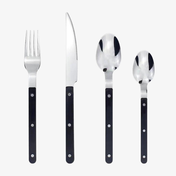 24-Delige Roestvrijstalen bestekset met Gegraveerd Design - BistroLine