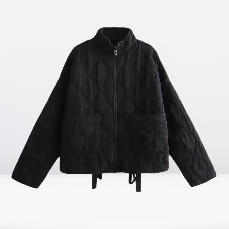 Gewatteerde Damesjas met Koord en Rits – Lorena