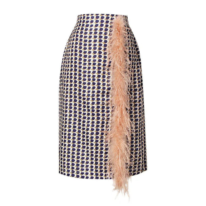 Tweedelige Chiffon Zomerset met Riem en Rok – Maurelle