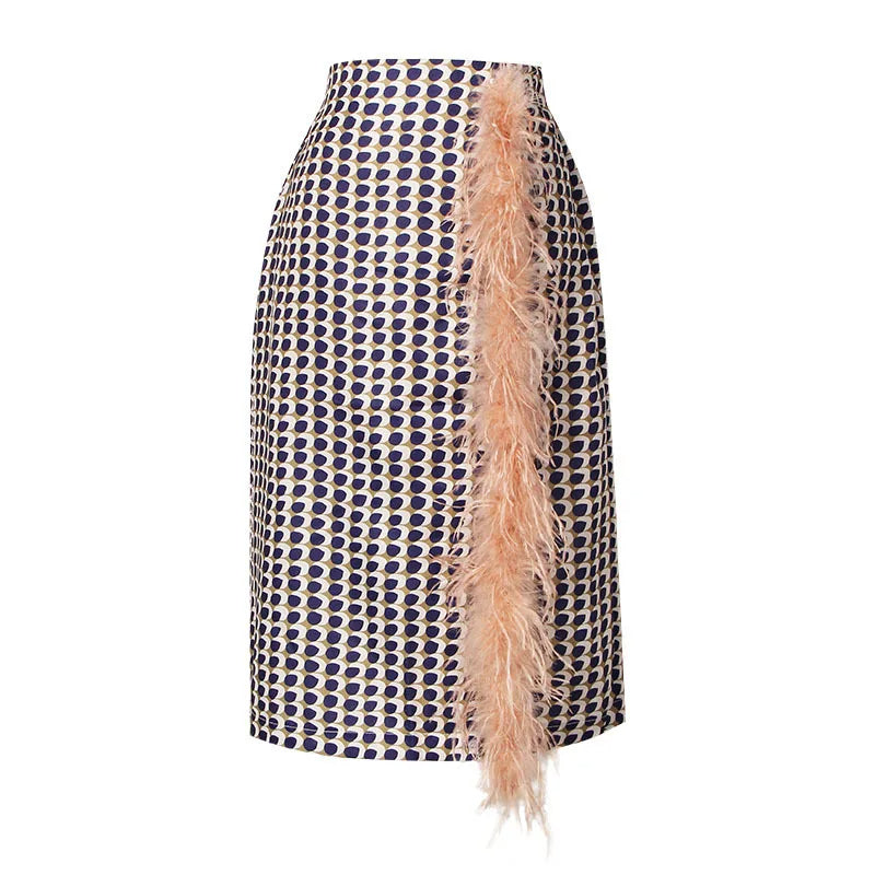 Tweedelige Chiffon Zomerset met Riem en Rok – Maurelle