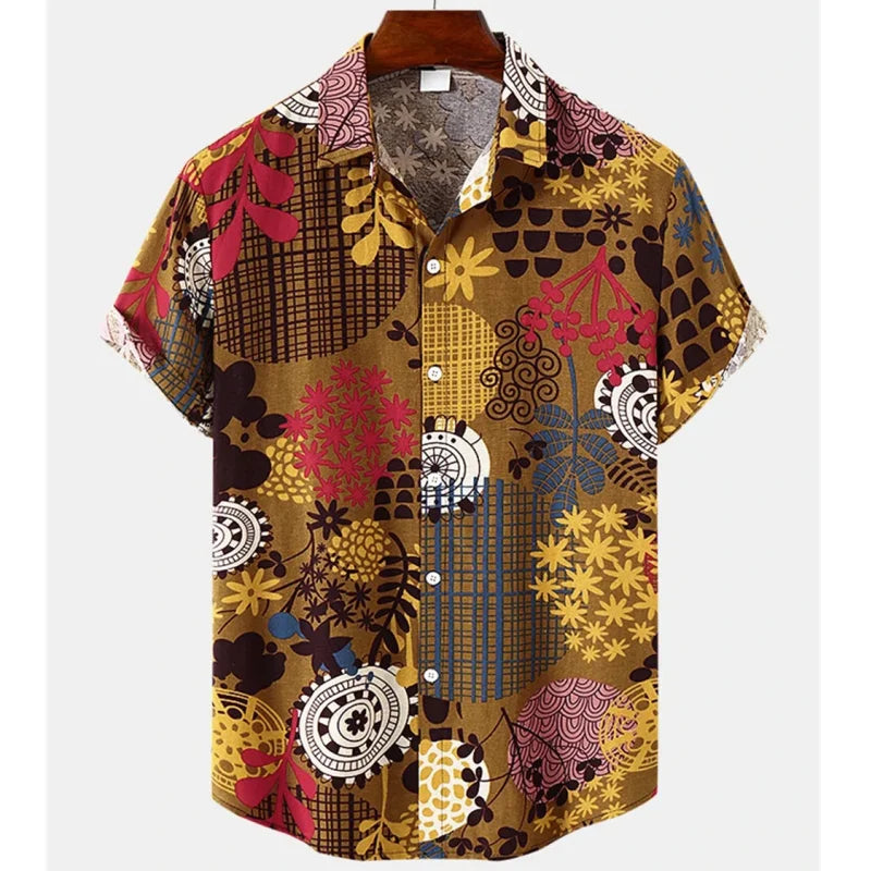 Licht & Stijlvol Heren Tropenhemd met Bloemenpatroon- Mateo