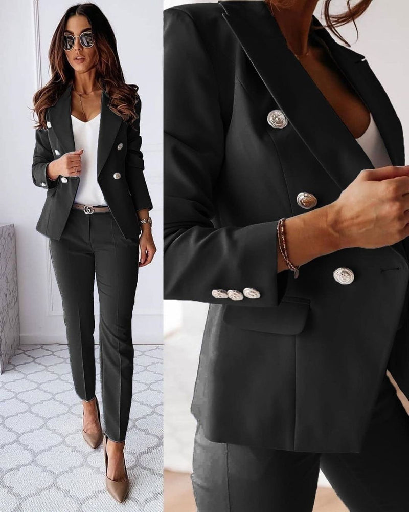Tweedelige Dames Slim-Fit Set voor moderne zakelijke looks - Valentina