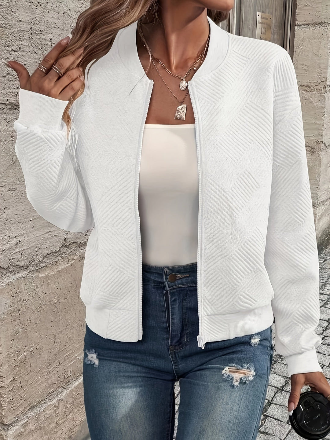 Stijlvolle Dames Zip-Up Jas – Rivka