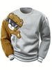 Heren Sweatshirt met Geborduurde Cartoonbeer - Jasper