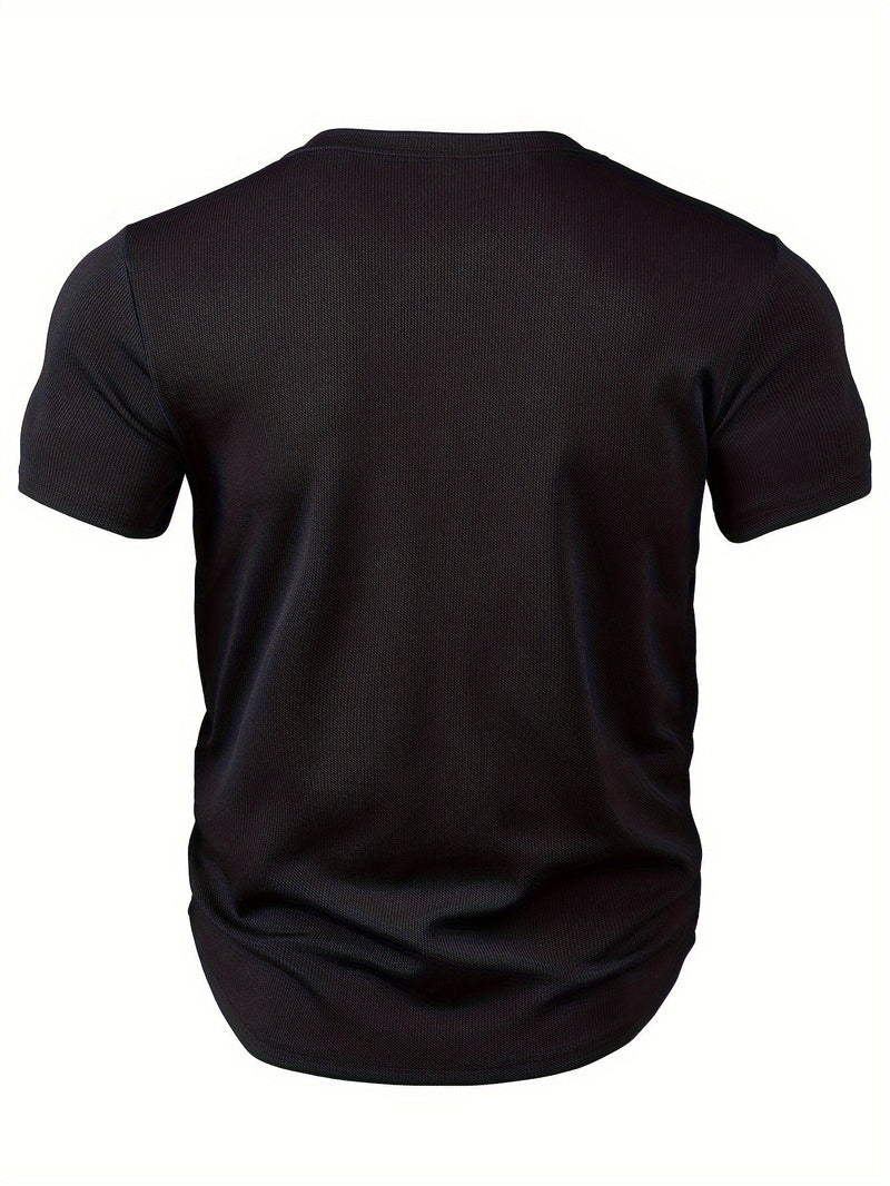 Heren T-shirt met Diepe V-hals en Textuur – Rafael