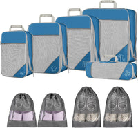 9-delige Uitbreidbare Compressie Inpak Cube Set – Reis Organiser Tassen