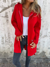 Halflange Hooded Zip-Up Jacket - Isla