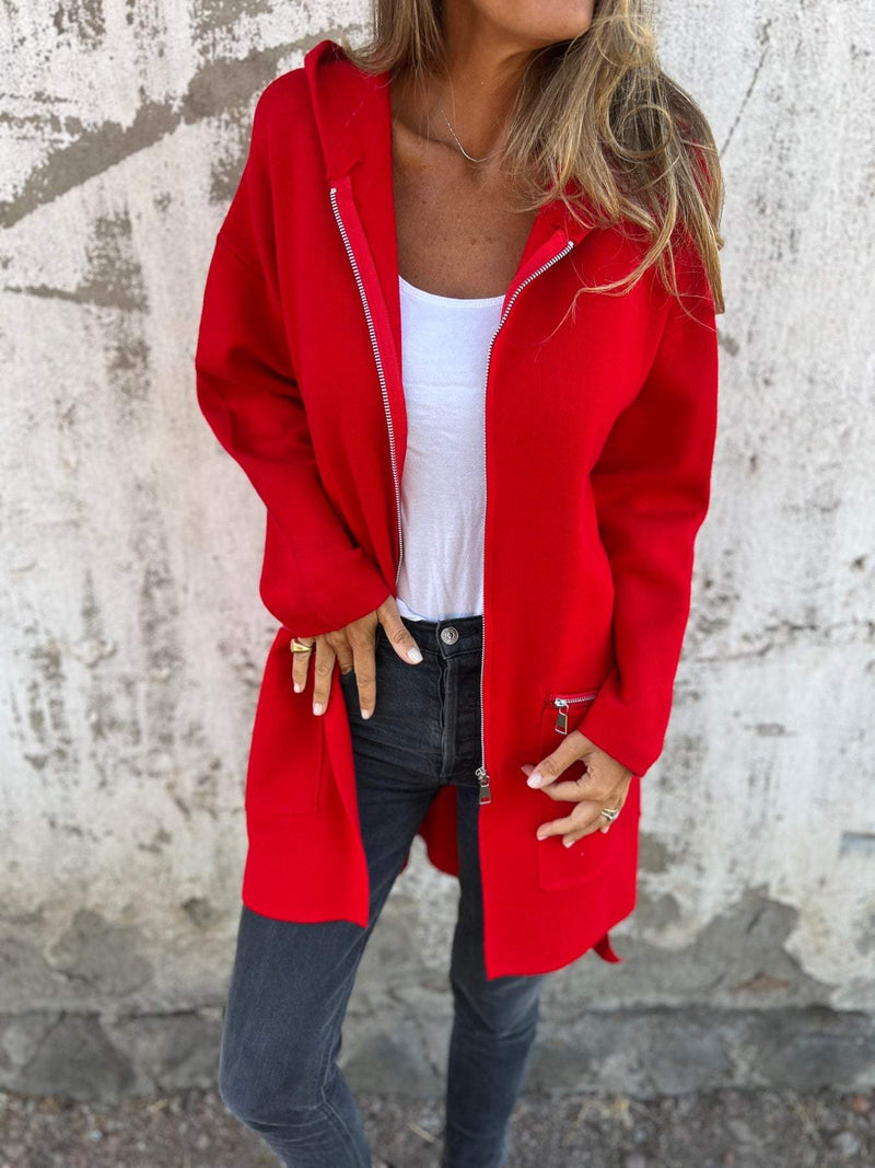 Halflange Hooded Zip-Up Jacket - Isla