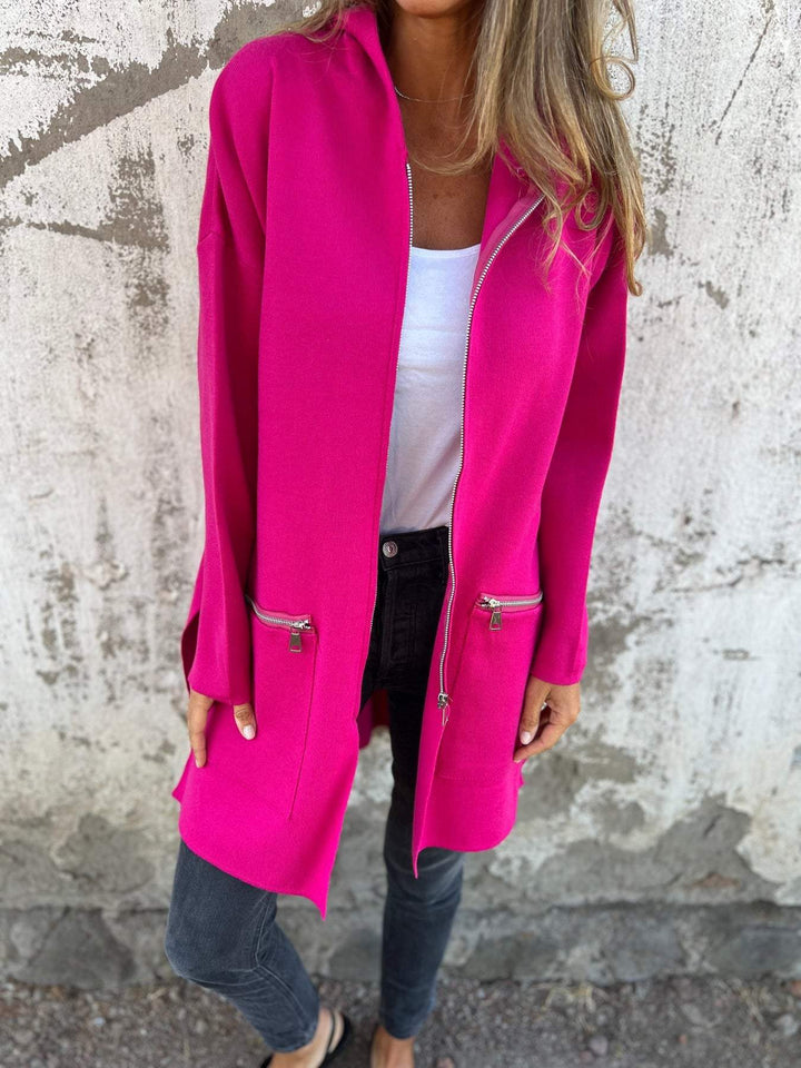 Halflange Hooded Zip-Up Jacket - Isla