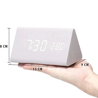 Houten LED Wekker met Spraakbesturing - EcoClock