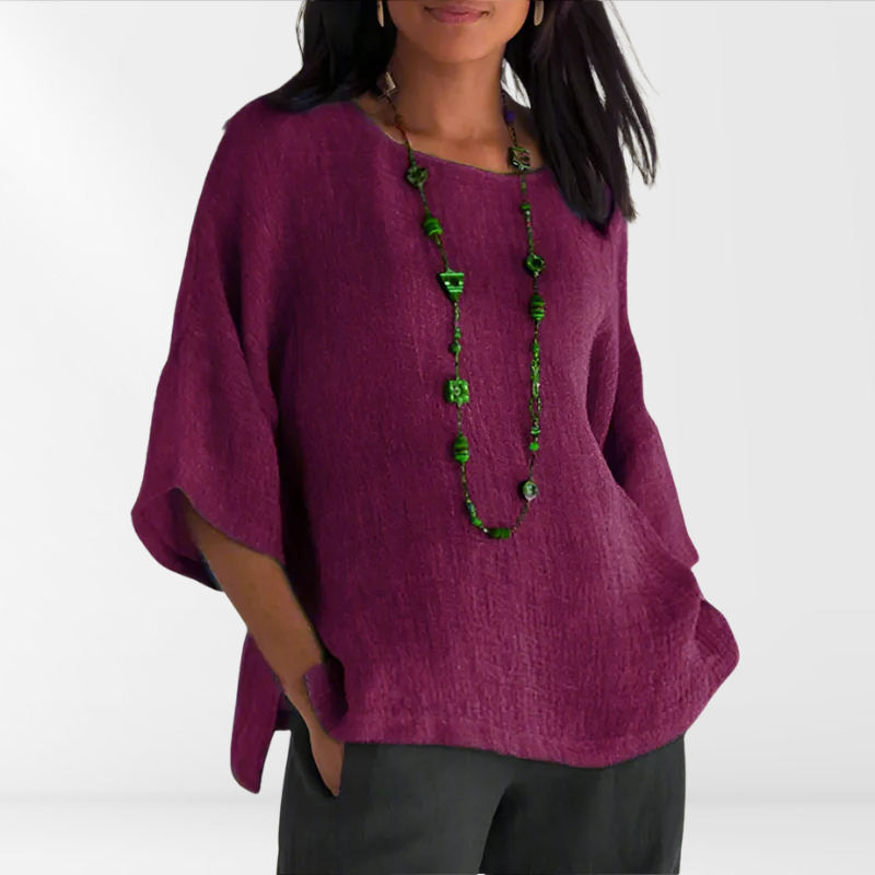 Luchtig Dames Shirt met Lange Mouwen – Mae