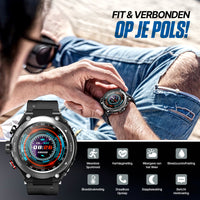 Complete Smartwatch met Geïntegreerde Draadloze Oordoppen - AlphaX