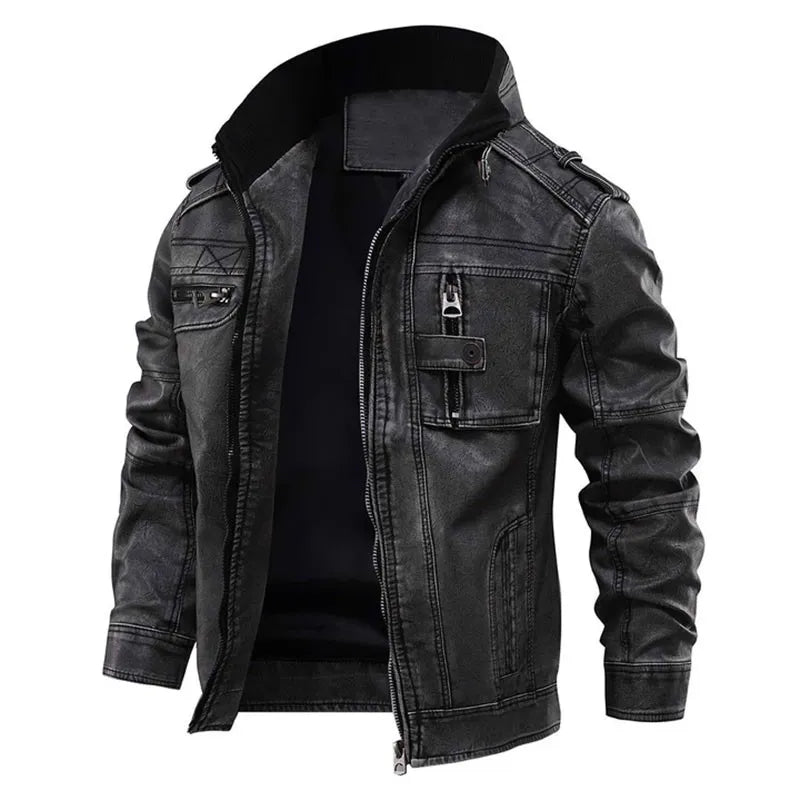 Avan - Stoer Leren Jacket voor Heren
