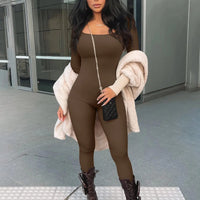 Dames Shapewear Jumpsuit met Lange Mouwen - SleekFit