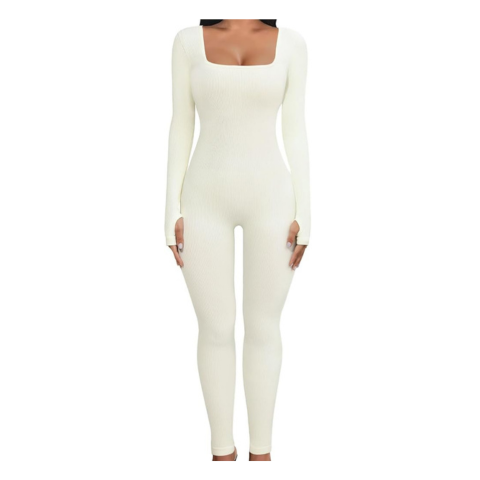 Dames Shapewear Jumpsuit met Lange Mouwen - SleekFit