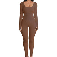 Dames Shapewear Jumpsuit met Lange Mouwen - SleekFit