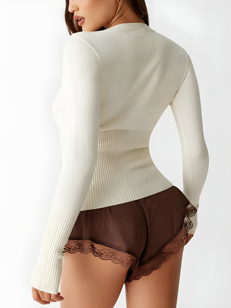 Casual dzianinowa damska koszula - Elodie