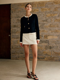 Kamizelka z kontrastowymi lamówkami dla kobiet - Serena