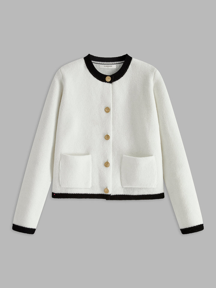 Kamizelka z kontrastowymi lamówkami dla kobiet - Serena