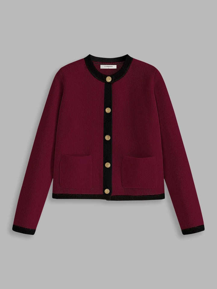 Kamizelka z kontrastowymi lamówkami dla kobiet - Serena