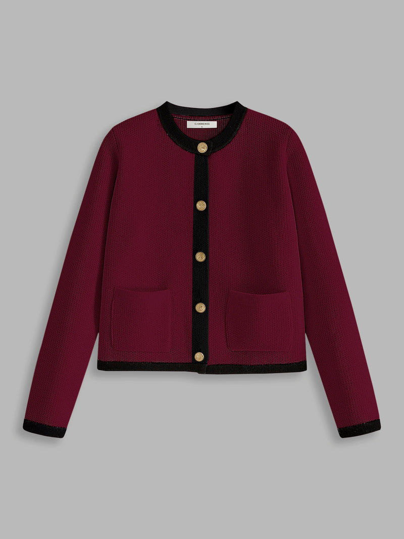 Kamizelka z kontrastowymi lamówkami dla kobiet - Serena