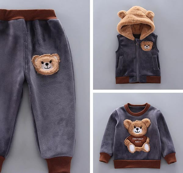 Driedelige Baby- en Peuterset met Berenmotief – BearHugs