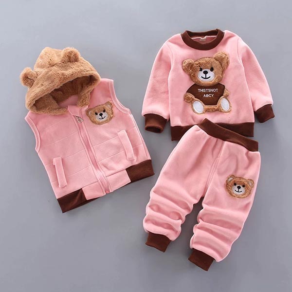 Driedelige Baby- en Peuterset met Berenmotief – BearHugs