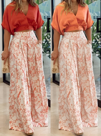 Tweedelige Zomerset met Losse Blouse en Wijde Broek – Élise