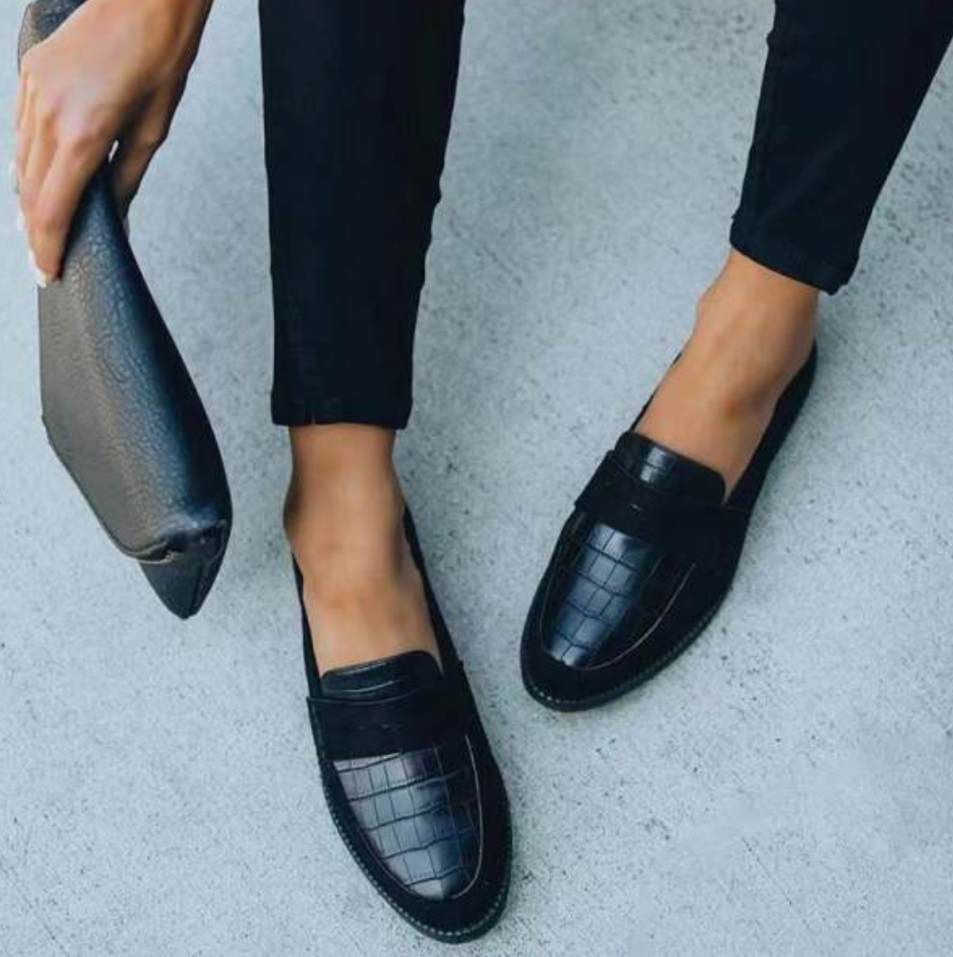 Zwarte Dames Loafers – Elara