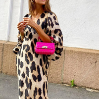 Loose-fit Panterprint Jurk - Selena