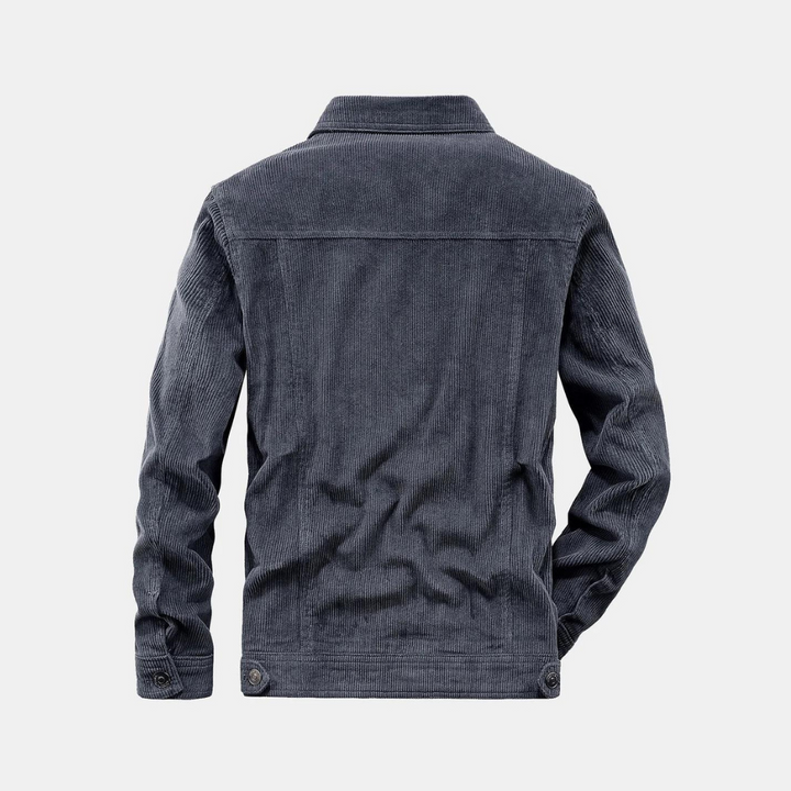 Comfortabele Grijze Corduroy Jas - Rover