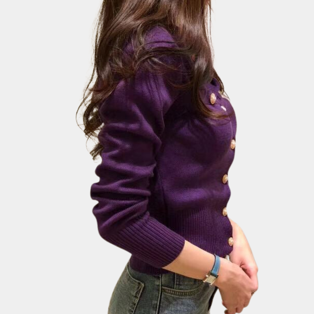 Klassieke Gebreide Damescardigan met Knoopsluiting - Eloise