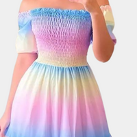Off-Shoulder Gelaagde Zomerjurk – Noémie