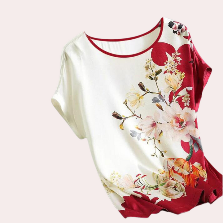 Zomers Dames T-shirt met Bloemenprint – Rivka