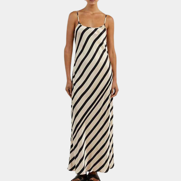 Mouwloze Gestreepte Zomerjurk – Marise