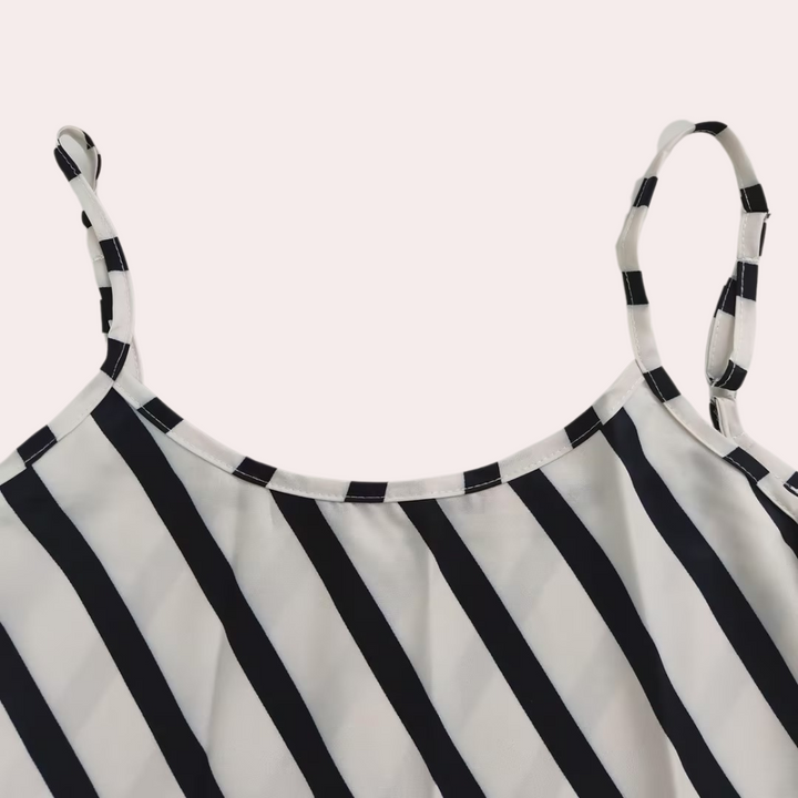 Mouwloze Gestreepte Zomerjurk – Marise