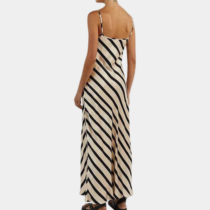 Mouwloze Gestreepte Zomerjurk – Marise