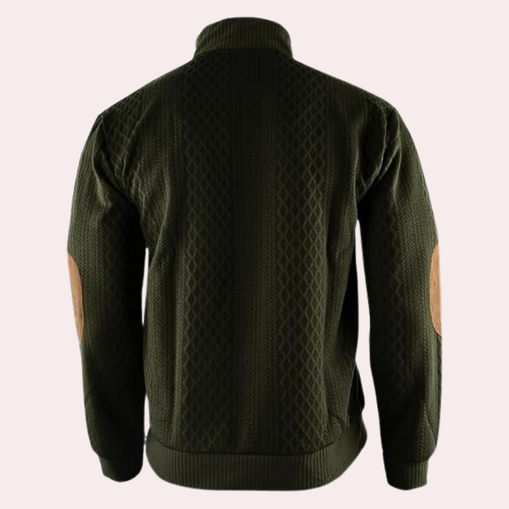 Dany - Warme Casual Herentrui met Knoopsluiting