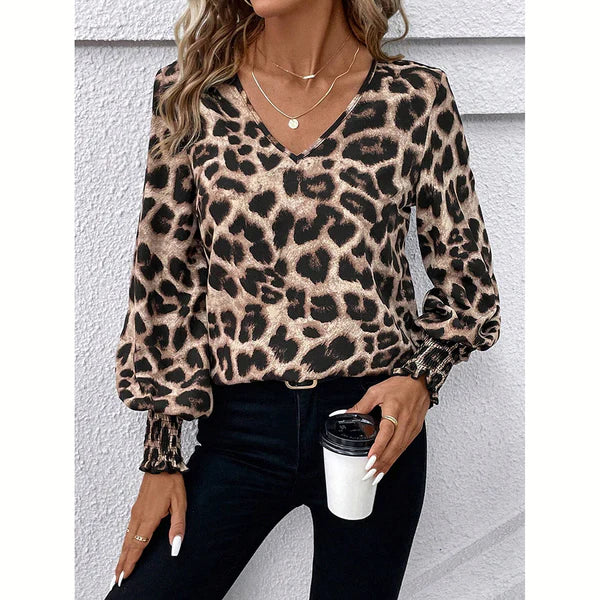 Trendy Damesblouse met Luipaardprint – Seraphina