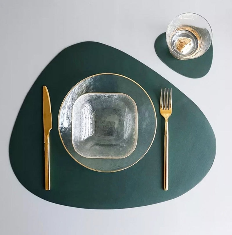 Waterbestendige Leren Placemat Set - Tablevo