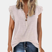 Losse Dames Zomerblouse met Knoopsluiting - Léa